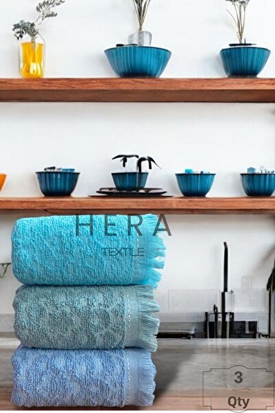 HERA Kitchen and Hand&Face Towel Set Cotton 3 Pieces 30 X 50 cm