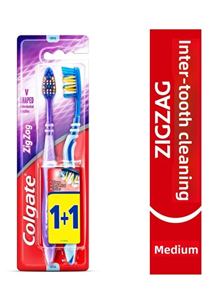 Colgate Brand: Toothbrush Zigzag Medium 1+1 Category: Manual Toothbrush