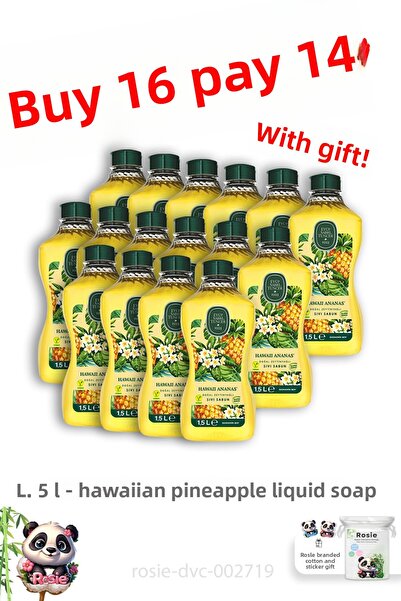 Eyüp Sabri Tuncer اشتري 16 ادفع 14 صابون سائل بالأناناس هاواي 1.5 لتر