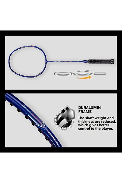 Hundred Powertek 200 Pro Badminton Racquet | Head Cover | Lightweight | Durable Performance | Precision