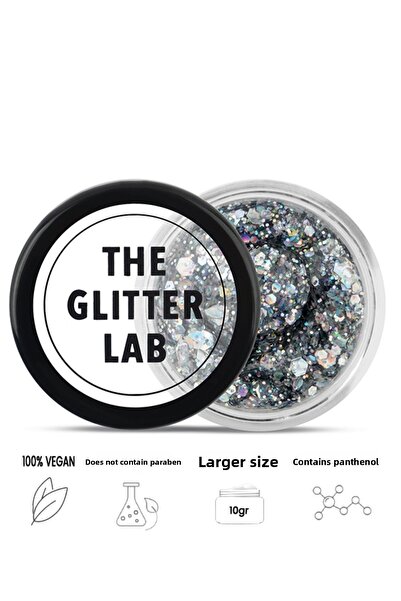 The Glitter Lab Shiny Gel Form Glitter - Cool Silver