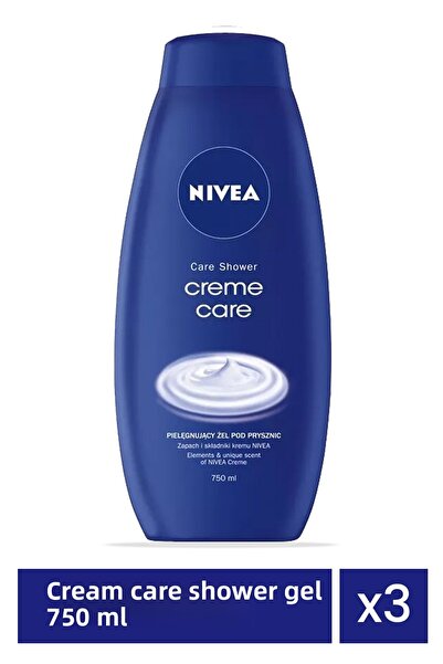 NIVEA Creme Care Caring Shower Gel 3 Pieces x 750 ml