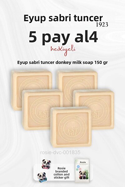 Eyüp Sabri Tuncer 150 g Rosie Cotton Donkey Milk Solid Soap - Buy 5 and Pay 4