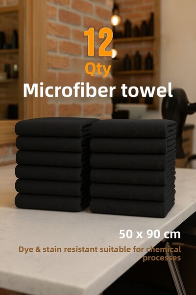 Karase |   12 bucăți |   Prosop din microfibră pentru salon de coafură, sport...