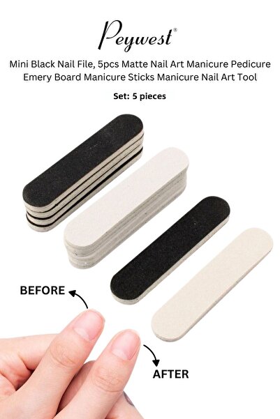 PEYWEST 5 قطع من مبرد الأظافر الورقي سهل الحمل