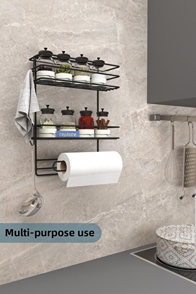 moniev Οργανωτής ραφιών κουζίνας και μπάνιου με ανοξείδωτο γάντζο - θήκη για ...