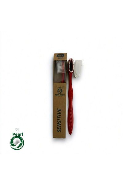 csp inci Eco Toothbrush with Kraft Box and Protection Cover Red (1 Piece)