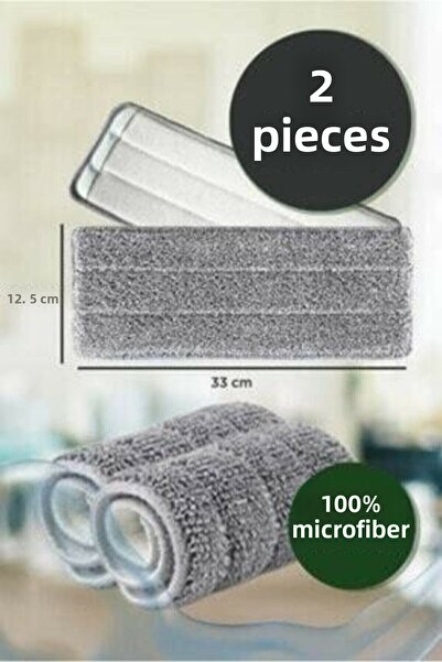 Flora Fora F394 Magic Tablet Mop Spare Cloth Microfiber Tablet Mop Spare Cloth 2 Pieces Gray 12 X 33 Cm