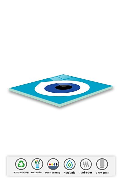 Decorita Γυάλινο κάλυμμα αποστράγγισης |   Χάντρα του κακού ματιού |   Σετ 4 ...