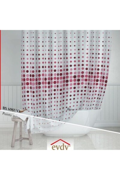 Evdy Perdeau de duș cu aripi duble Claret Red V2 49612 x 100 x 200 cm