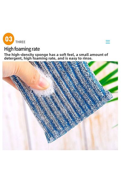 Choice 8pcs 8pcs/lot Stainless Steel Wire Sponge Scouring Cloth Kitchen Decontamination Clean Bowl/dish/pot
