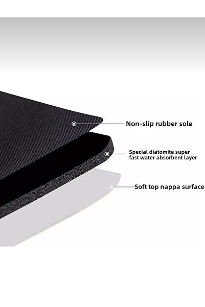 M Mimoza Park Οβάλ πατάκι απορρόφησης νερού 40*60 cm - Κομψή σχεδίαση, αντιολισθητική βάση, πατάκι Diatom Ablution