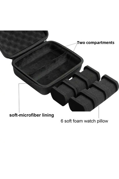 zyc Luxury Durable 6 Digit Portable Watch Box - Case