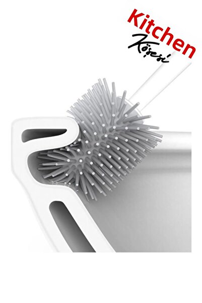 Mutfak Köşesi Комплект четки за тоалетна с антибактериален силиконов накрайник - четка за почистване на тоалетна и тоалетна чиния