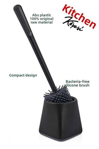 Mutfak Köşesi Set de perii de toaletă cu vârf din silicon antibacterian - perie de curățare a toaletei și a vasului de toaletă
