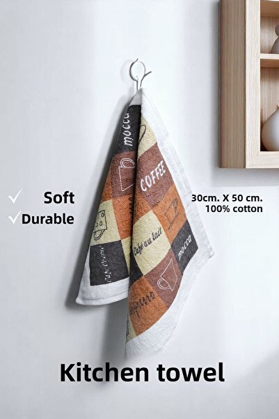 sevilya 6 Pack Printed White Kitchen Towel Model