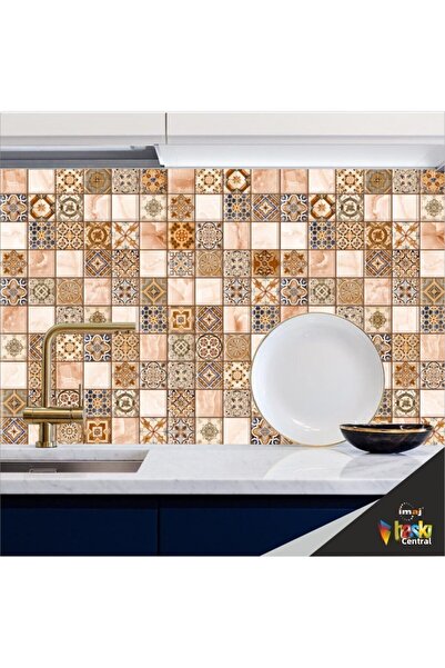 Bigaimaj Bucătărie între blaturi - acoperire cu folie adezivă, model de piatr...