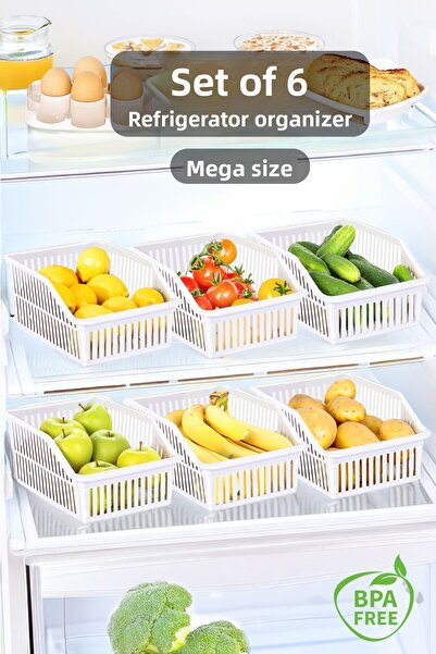 Meleni Home Frigider în dulap Mega Size 6 bucăți - Organizator organizator