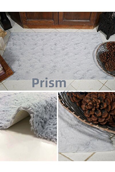Prizma Micropost, Non-Slip, Washable, Single Bathroom Rug, Mat| Silk Gray - (...