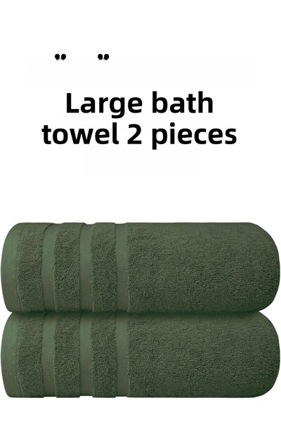 KAYABEY HOME Khaki színű 2 db-os nagyméretű fürdőlepedő szett, puha, 100% pamut vonalmintás