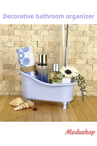 MEDUSHOP Light Gray Decorative Bathroom Organizer