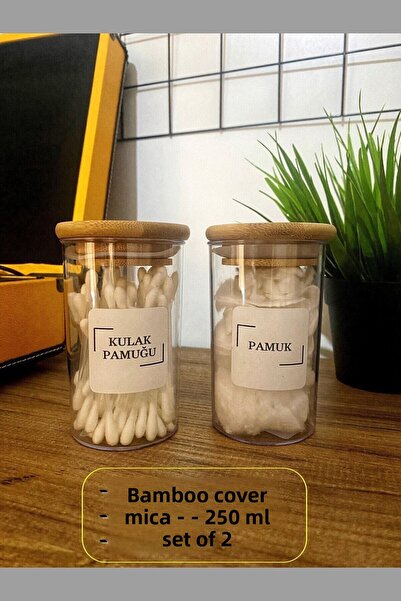 Karçiçeği Home 2-компонентен комплект за баня с капак от бамбук, съдържащ акр...