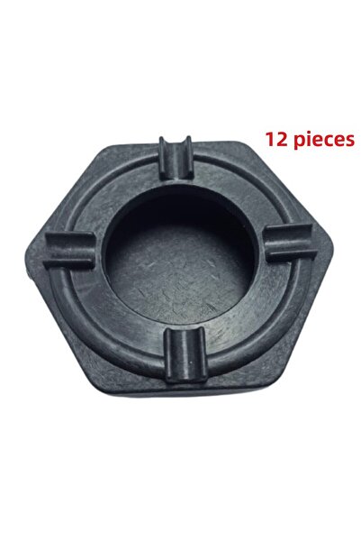 hagiki منفضة سجائر بلاستيكية مع وعاء منفضة سجائر بلاستيكية سداسية (12 قطعة)