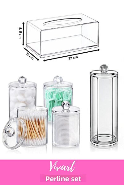 Vivart Perline 6 Piece Makeup Organizer Set