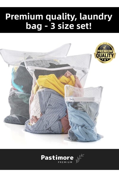 Pastimore Spălare de calitate premium, colorată, cu fermoar, sac de rufe, coș...