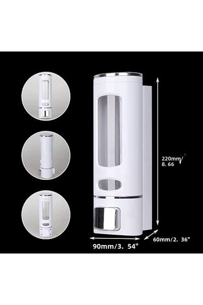 MAİN SHOP 1 buc. alb, 400 ml, dozator manual de săpun montat pe perete, dozat...