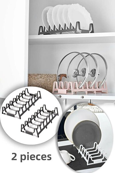 Bayev Barones 2 Pieces 8 Compartments - Black Rinnig Dryer 30 cm Plastic