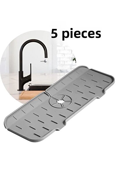 VEHER Aveo 5 bucăți de culori mixte pentru bucătărie, baie, lavoar, covoraș din silicon, robinet din silicon, anti-stropire