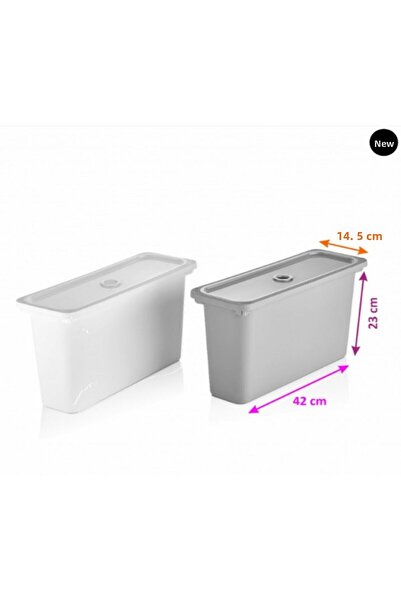 Vip Home صندوق تخزين بغطاء مقاس 42 × 23 سم - وحدة تجميع الألعاب والحمام والمطبخ