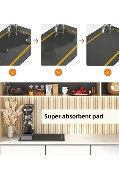 BEYZANA Dish Drying Mat Super Water Absorbent Countertop Dish Rack Microfiber Mat