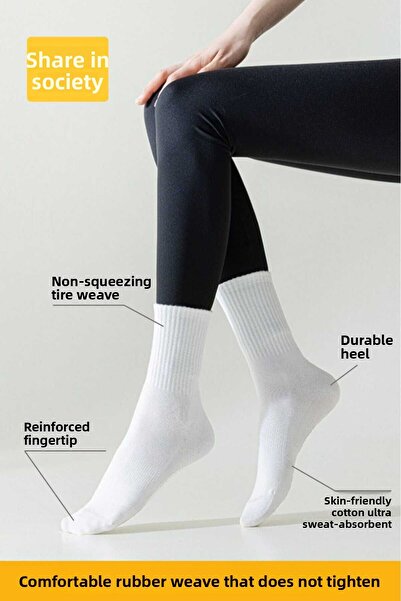 Sosyete dolabı 10 أزواج من جوارب التنس الرياضية للركبة للجنسين