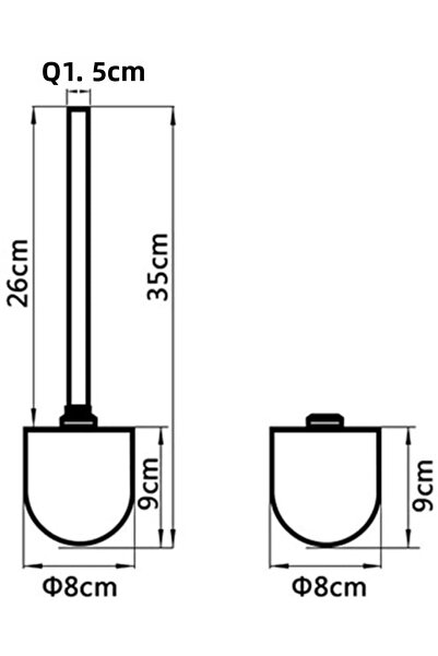 Fame Kıtchen Βούρτσα τουαλέτας με μεταλλική λαβή Βούρτσα τουαλέτας Αντικατάσταση βούρτσας WC