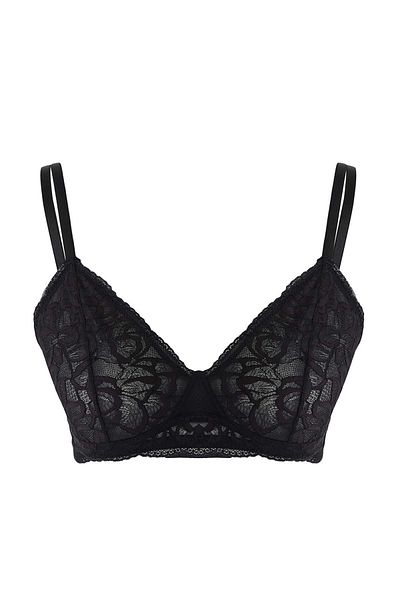 Trendyol Collection Sutien negru dintr-o singură dantelă, fără capac, sutien THMAW26SU00000