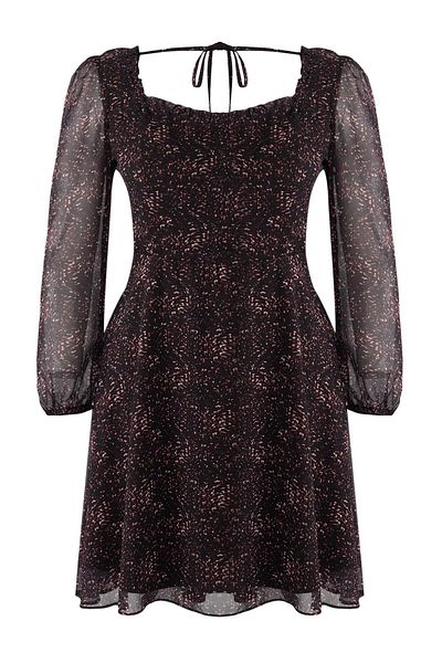 Trendyol Curve Multicolored Chiffon Woven Plus Size Dress