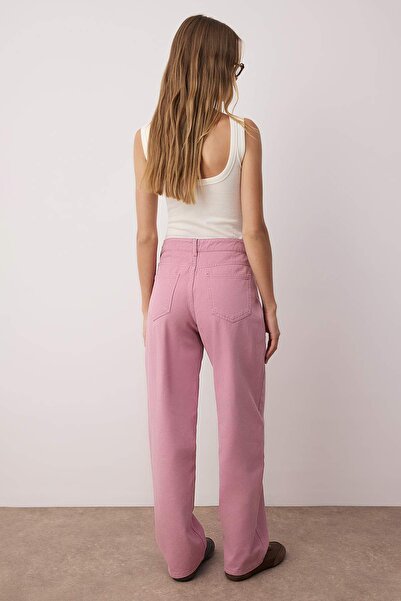 Trendyol Collection Dusty Rose Regular Waist Loose Baggy Jeans Twoaw26Je00016
