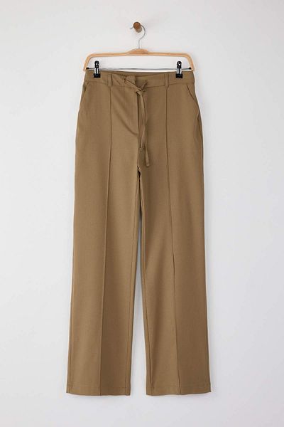 Trendyol Collection Широки панталони от норка с дантела, зимни, удобни на допир, TWOAW26PL00012