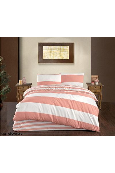 Taç Σετ Παπλωματοθήκη Crystal Double Terry Cotton Line Dusty Rose