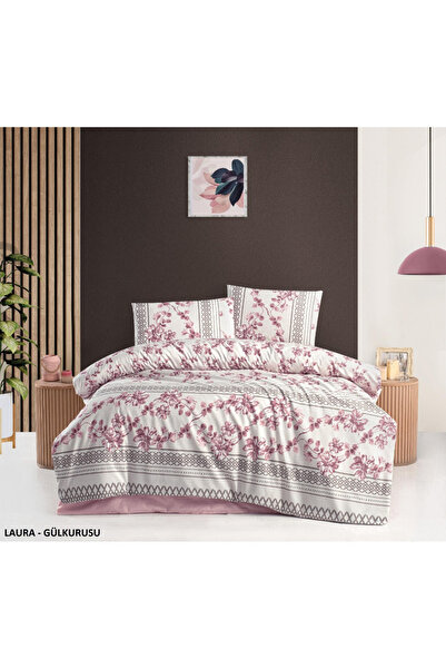 Taç Terry Cotton Tek Kişilik Nevresim Takımı Laura Gül Kurusu