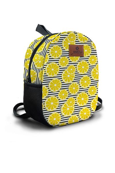 Kokopatik Lemon Patterned Medium Size Backpack for Children