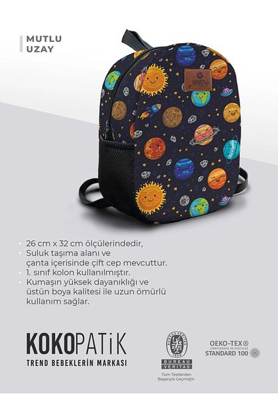 Kokopatik Rucsac pentru copii Happy Space de mărime medie