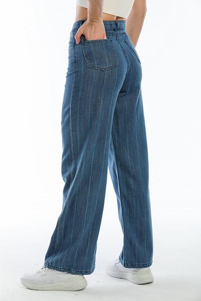 comstar Pantaloni de damă largi, albastru, blugi Palazzo