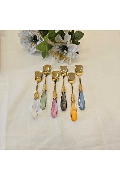 Genel Markalar 6 PARÇA DAMLA MODEL DONDURMA KAŞIĞI RENGARENK