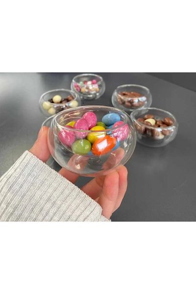 SEVEN7 Double Wall Turkish Delight Bowl Presentation Bowl 6 Pieces