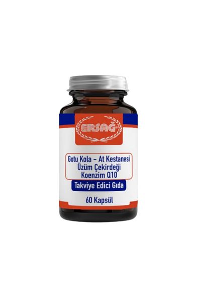 Ersağ Gotu Cola, Horse Chestnut, Grape Seed And Coenzyme Q10 60 Capsules