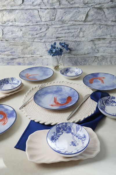 Keramika 4 People 20221 Breakfast Set 10 Pieces