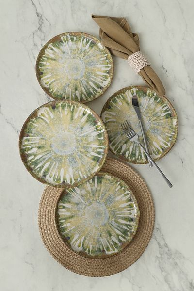 Keramika Farfurie pentru tort nordic Green Ripple 22 Cm 4 buc 22896